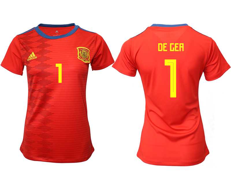 Women 2019-20 Spain 1 DE GEA Home Soccer Jersey