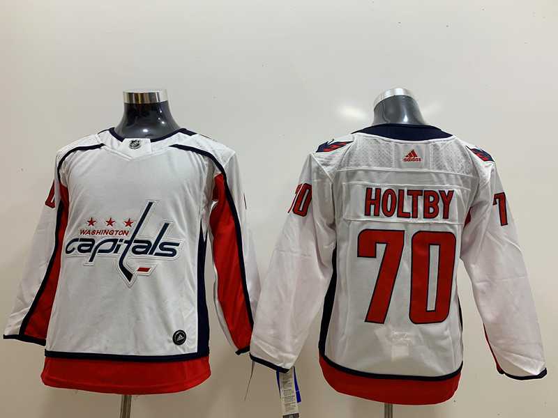 Youth Capitals 70 Braden Holtby White Adidas Jersey