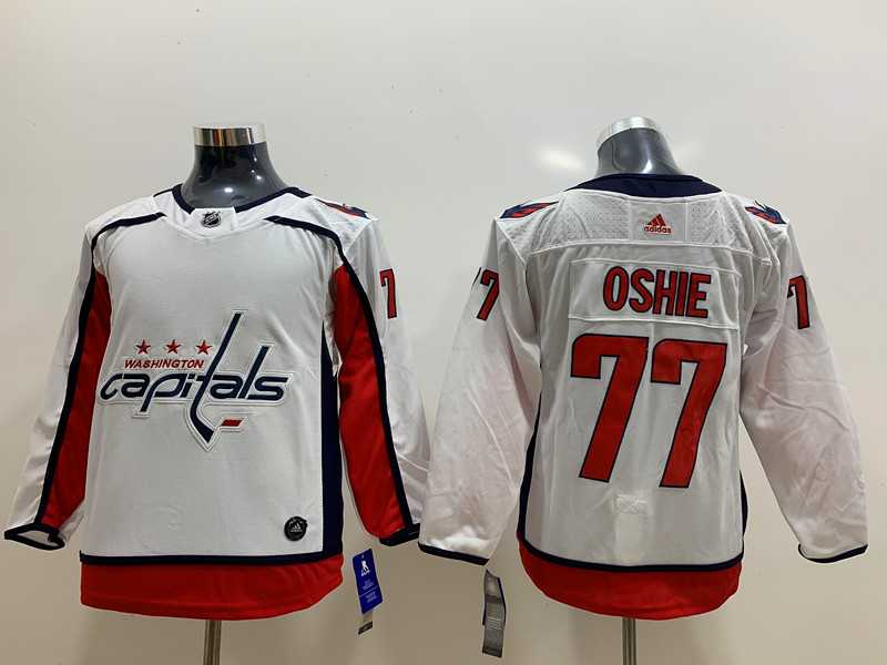Youth Capitals 77 T.J. Oshie White Adidas Jersey