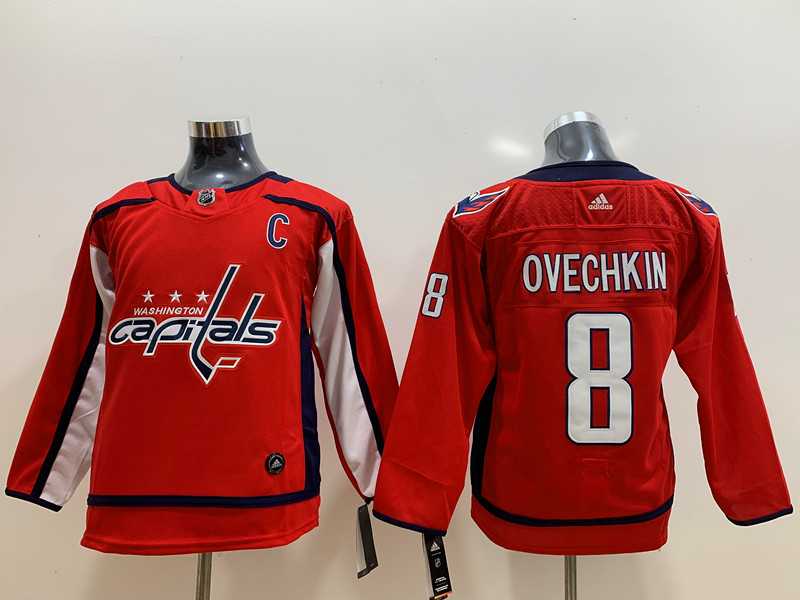 Youth Capitals 8 Alexander Ovechkin Red Adidas Jersey