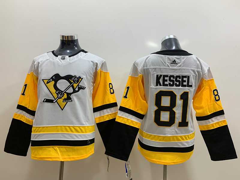 Youth Penguins 81 Phil Kessel White Adidas Jersey