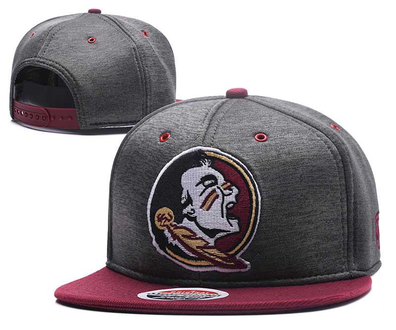 Florida State Seminoles Team Logo Gray Red Adjustable Hat GS