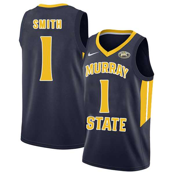 Murray State Racers 1 DaQuan Smith Navy College Basketball Jersey Dzhi
