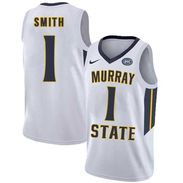 Murray State Racers 1 DaQuan Smith White College Basketball Jersey Dzhi