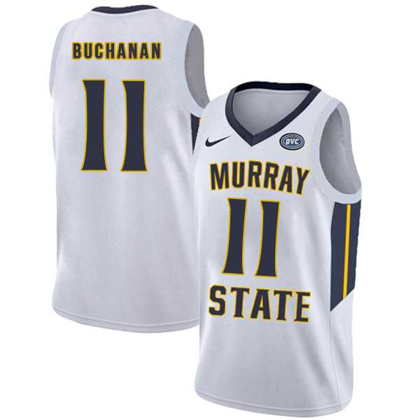 Murray State Racers 11 Shaq Buchanan White College Basketball Jersey Dzhi