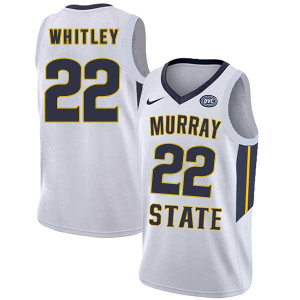 Murray State Racers 22 Brion Whitley White College Basketball Jersey Dzhi