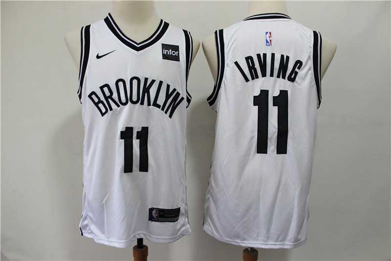 Nets 11 Kyrie Irving White Nike Swingman Jersey(1)