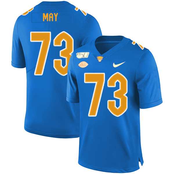 Pittsburgh Panthers 73 Mark May Blue 150th Anniversary Patch Nike College Football Jersey Dzhi