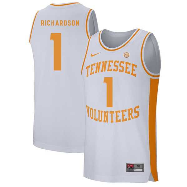 Tennessee Volunteers 1 Josh Richardson White College Basketball Jersey Dzhi