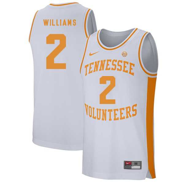 Tennessee Volunteers 2 Grant Williams White College Basketball Jersey Dzhi