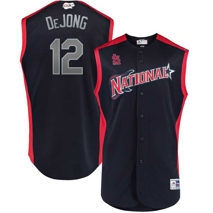 Youth National League 12 Paul DeJong Navy 2019 MLB All Star Game Workout Player Jersey Dzhi