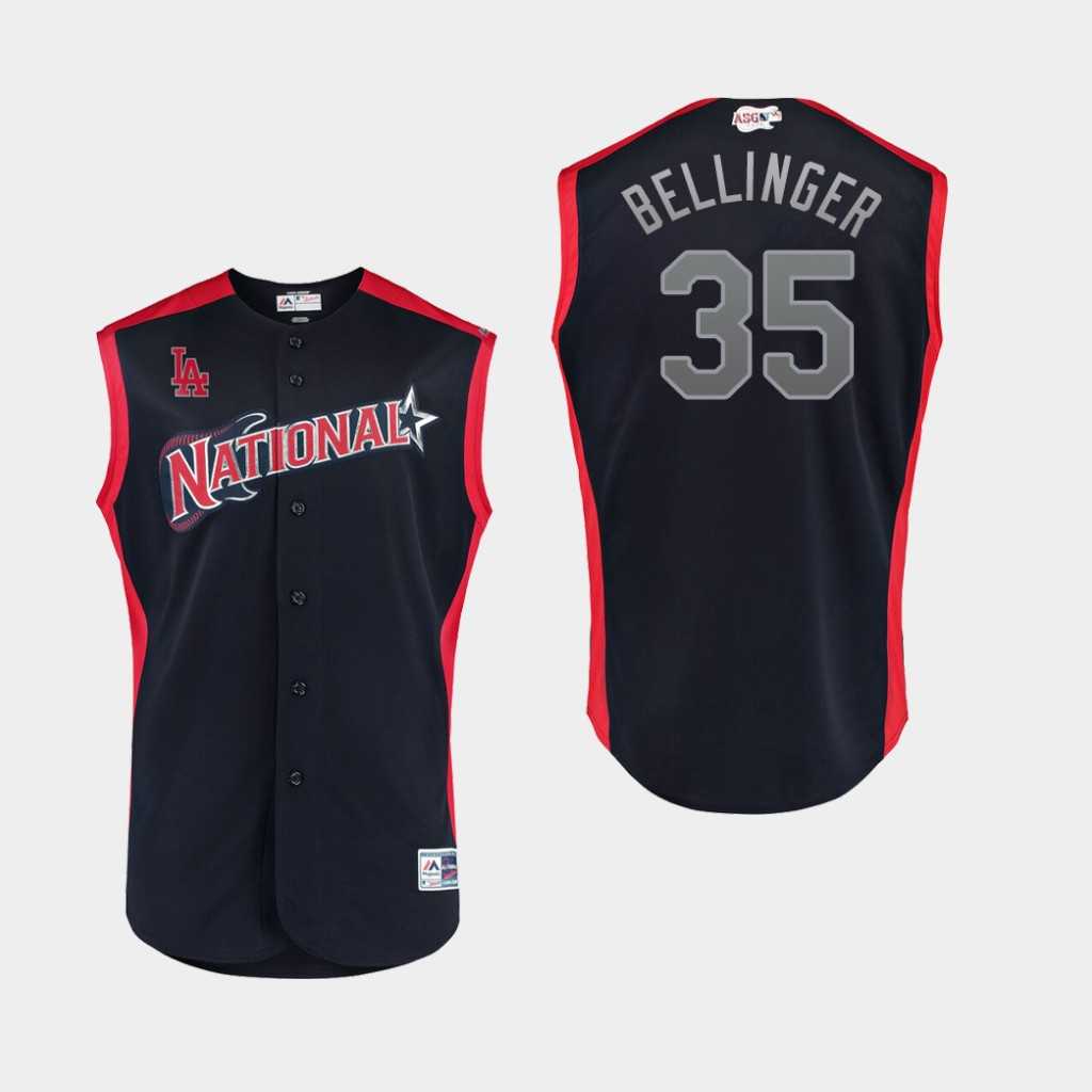 Youth National League 35 Cody Bellinger Navy 2019 MLB All Star Game Workout Player Jersey Dzhi