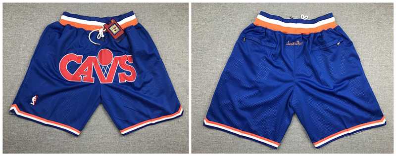 Cavaliers Blue Just Don Mesh Throwback Pocket Shorts