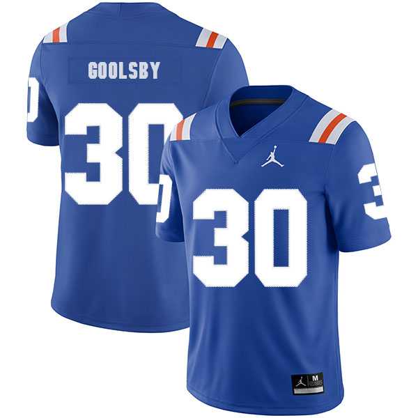 Florida Gators 30 DeAndre Goolsby Blue Throwback College Football Jersey Dzhi
