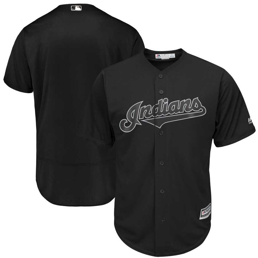Indians Blank Black 2019 Players' Weekend Authentic Player Jersey Dzhi