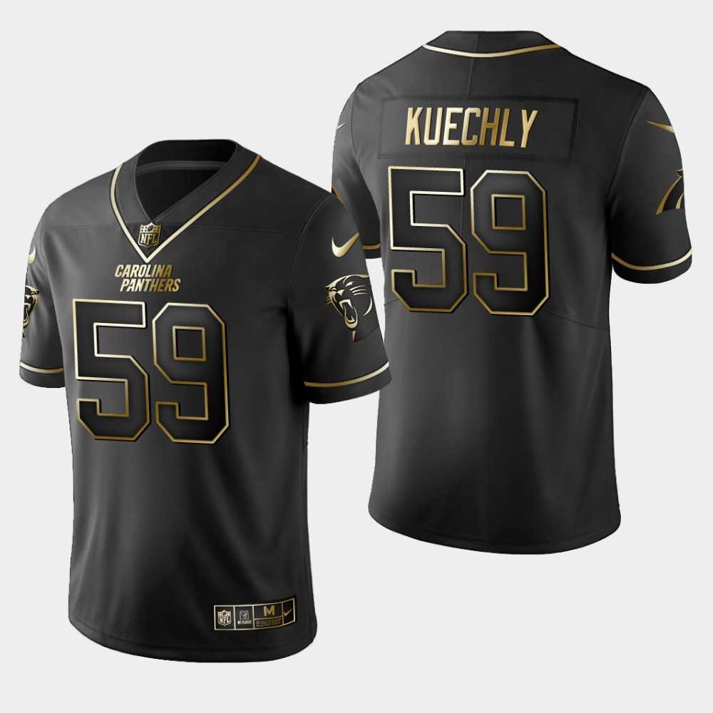 Nike Panthers 59 Luke Kuechly Black Gold Vapor Untouchable Limited Jersey Dyin