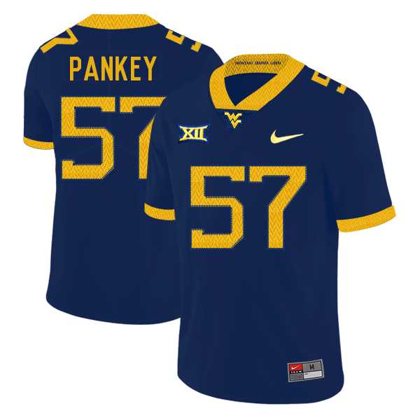 West Virginia Mountaineers 57 Adam Pankey Navy College Football Jersey Dzhi