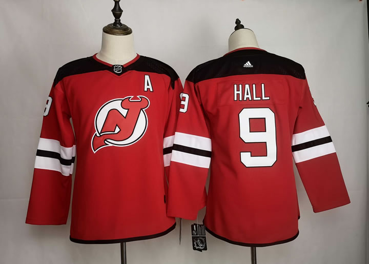 Women Devils 9 Taylor Hall Red Adidas Jersey