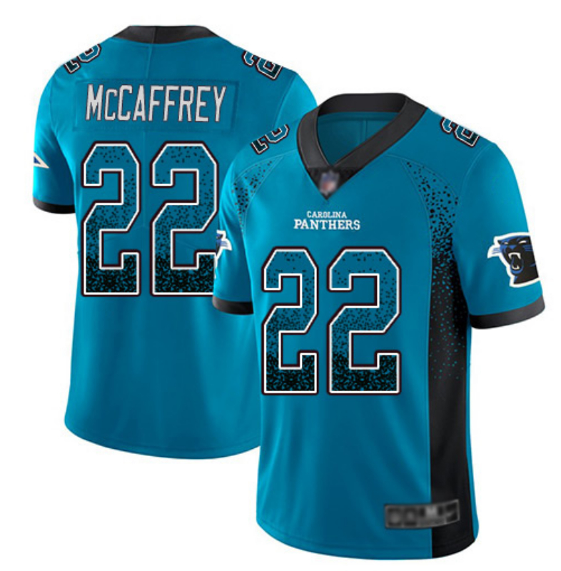 Nike Panthers 22 Christian McCaffrey Blue Drift Fashion Limited Jersey Dyin