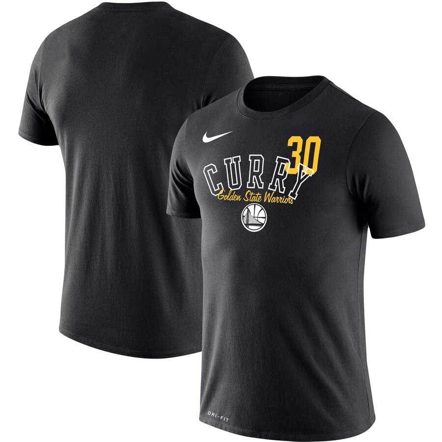 Golden State Warriors Stephen Curry Nike Player Performance T-Shirt Black