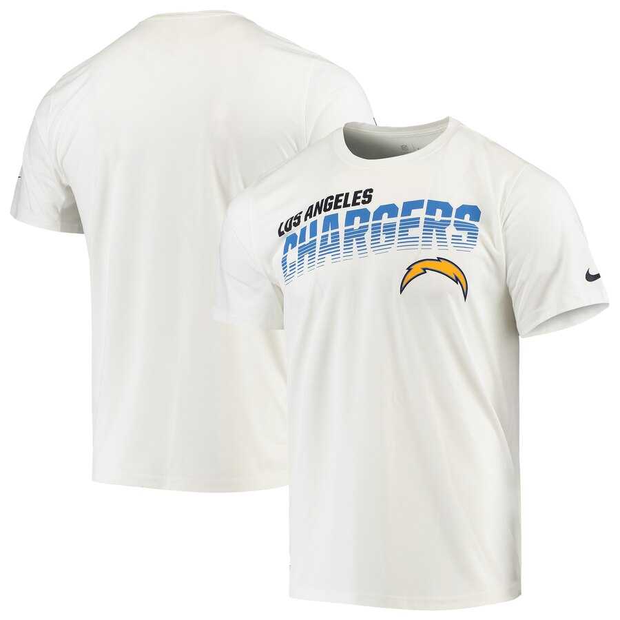Los Angeles Chargers Nike Sideline Line of Scrimmage Legend Performance T-Shirt White