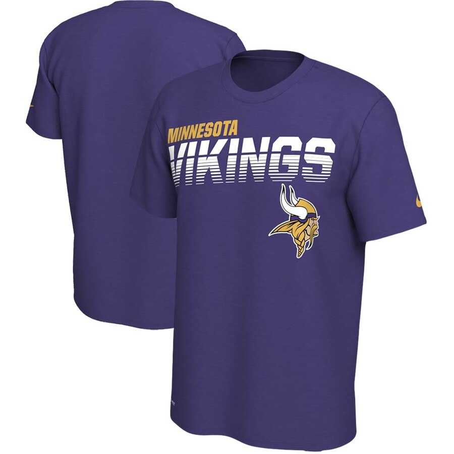 Minnesota Vikings Nike Sideline Line of Scrimmage Legend Performance T-Shirt Purple