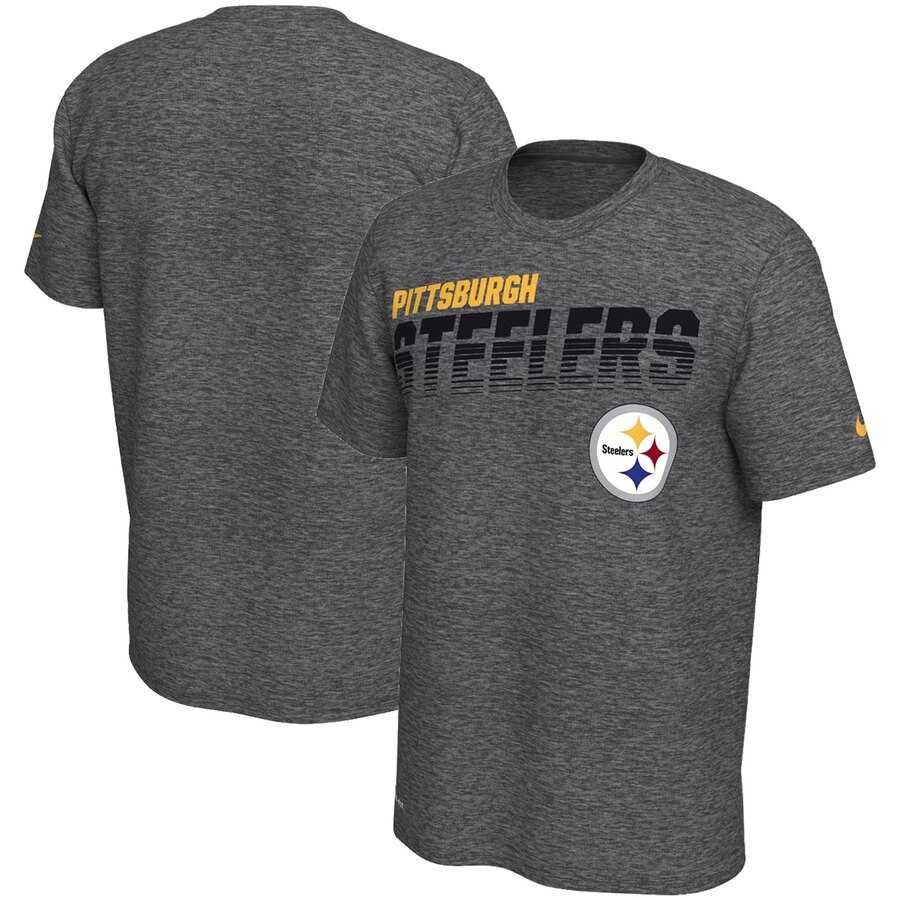 Pittsburgh Steelers Nike Sideline Line of Scrimmage Legend Performance T-Shirt Gray