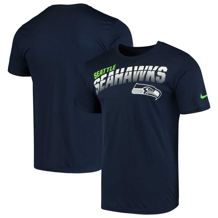 Seattle Seahawks Nike Sideline Line of Scrimmage Legend Performance T-Shirt College Navy