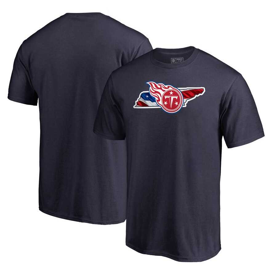Tennessee Titans NFL Pro Line by Fanatics Branded Banner State T-Shirt Navy