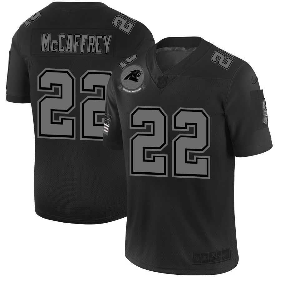 Nike Panthers 22 Christian McCaffrey 2019 Black Salute To Service Fashion Limited Jersey Dyin