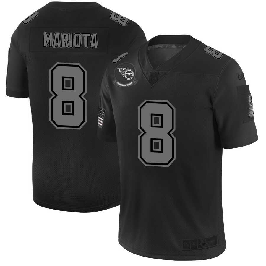 Nike Titans 8 Marcus Mariota 2019 Black Salute To Service Fashion Limited Jersey Dyin
