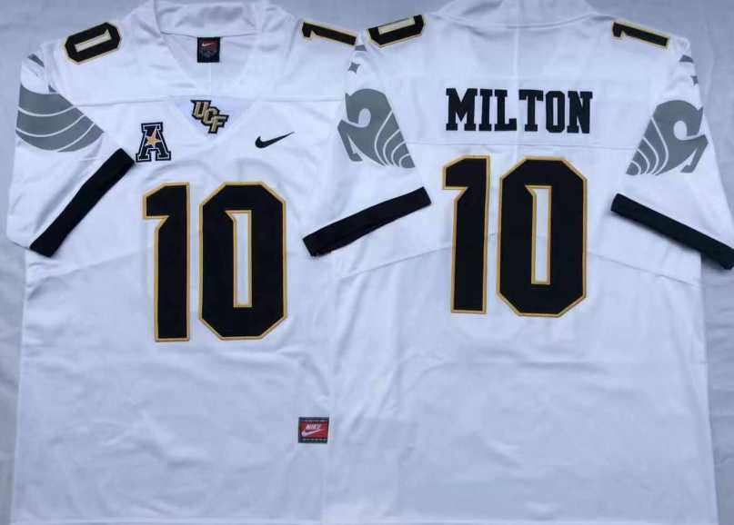 UCF Knights 10 Mckenzie Milton White College Football Jersey
