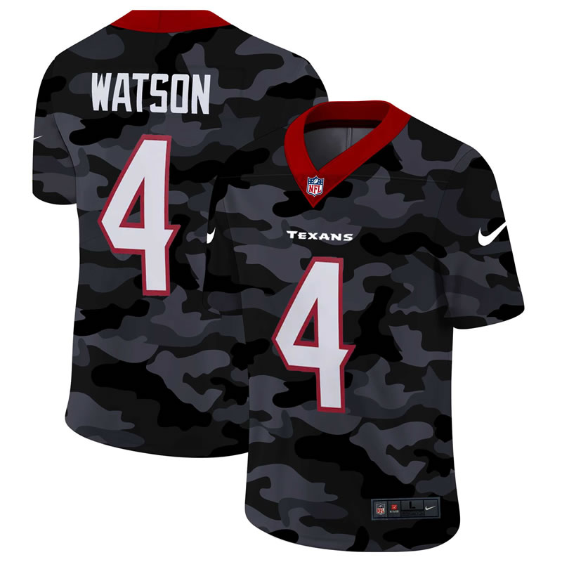 Nike Houston Texans 4 Watson 2020 Camo Salute to Service Limited Jersey zhua