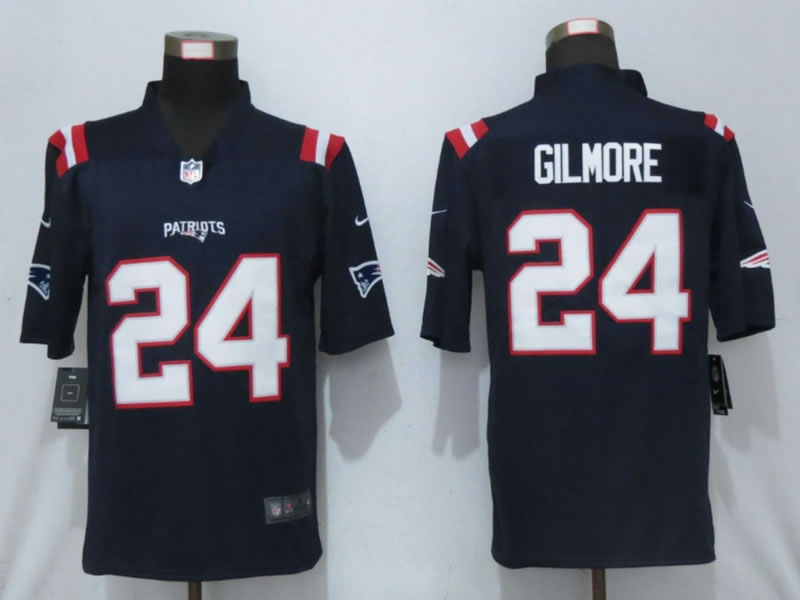 Nike Patriots 24 Gilmore Navy Blue Rush Limited Jersey
