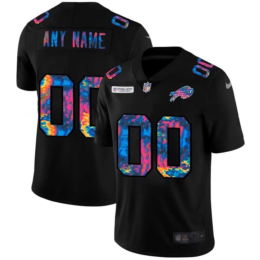 Customized Men's Nike Bills Any Name & Number Black Vapor Untouchable Fashion Limited Jersey