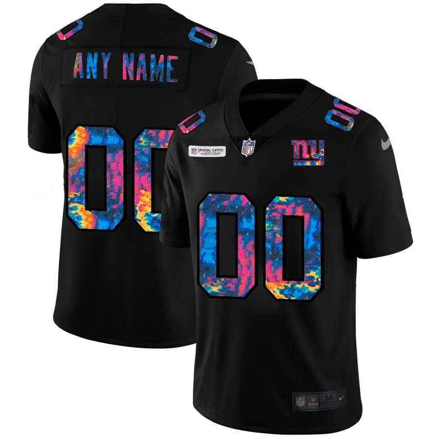 Customized Men's Nike Giants Any Name & Number Black Vapor Untouchable Fashion Limited Jersey