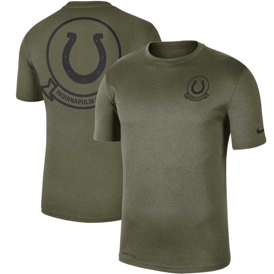 Men's Indianapolis Colts Nike Olive 2019 Salute to Service Sideline Seal Legend Performance T Shirt