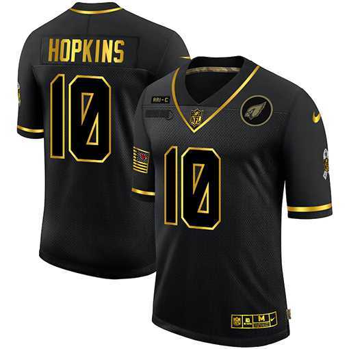Nike Cardinals 10 DeAndre Hopkins Black Gold 2020 Salute To Service Limited Jersey Dyin