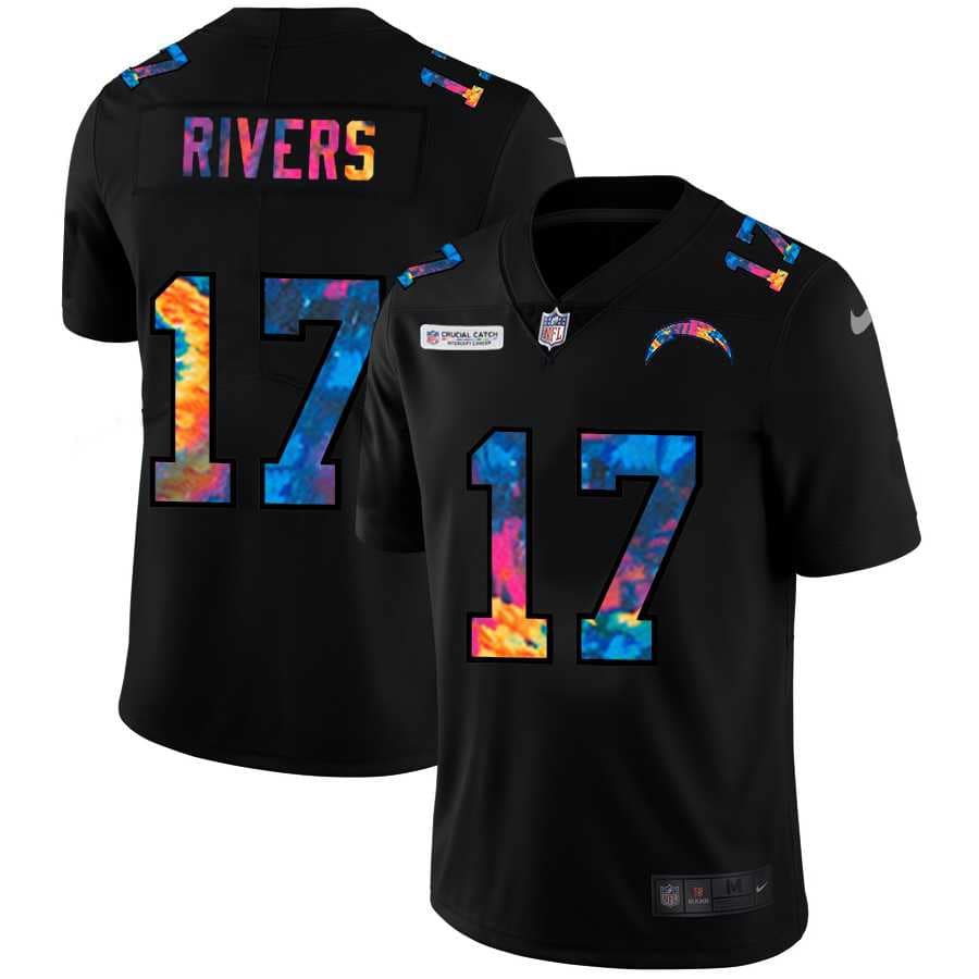 Nike Chargers 17 Philip Rivers Black Vapor Untouchable Fashion Limited Jersey yhua