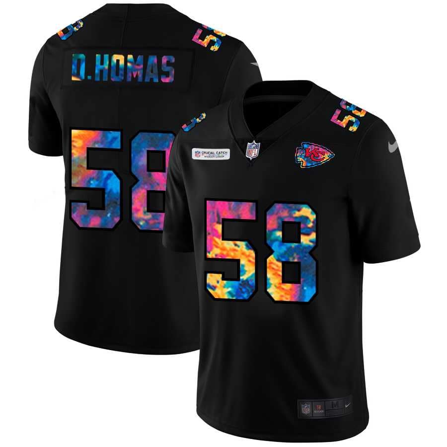 Nike Chiefs 58 Derrick Thomas Black Vapor Untouchable Fashion Limited Jersey yhua