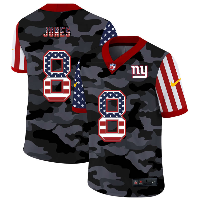 Nike New York Giants 8 Jones 2020 USA Camo Salute to Service Limited Jersey zhua