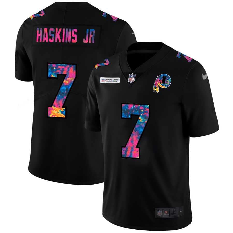 Nike Redskins 7 Dwayne Haskins Jr Black Vapor Untouchable Fashion Limited Jersey yhua
