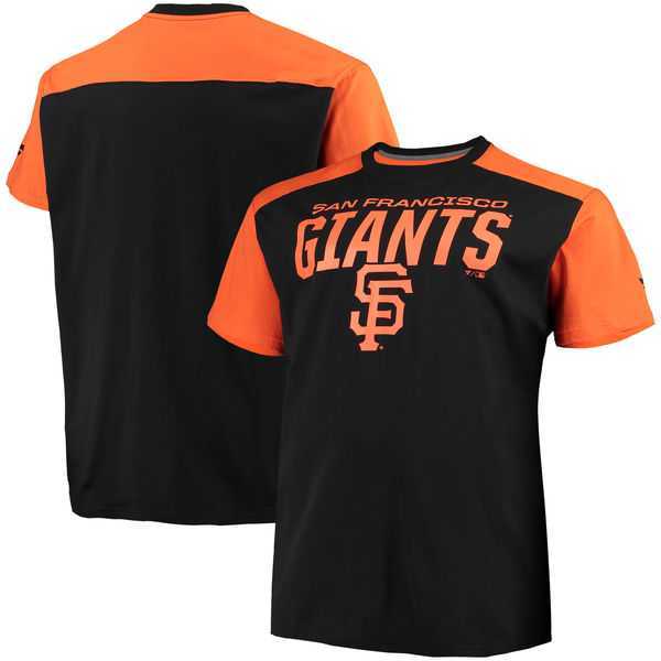 San Francisco Giants Fanatics Branded Big & Tall Iconic T-Shirt - Black Orange
