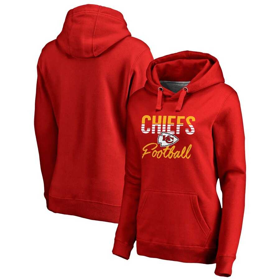 Women's Kansas City Chiefs NFL Pro Line by Fanatics Branded Plus Size Free Line Pullover Hoodie Red
