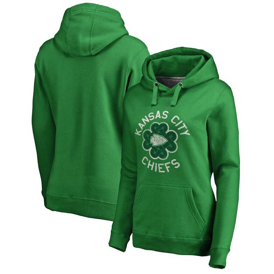 Women's Kansas City Chiefs NFL Pro Line by Fanatics Branded St. Patrick's Day Luck Tradition Pullover Hoodie Kelly Green.jpeg