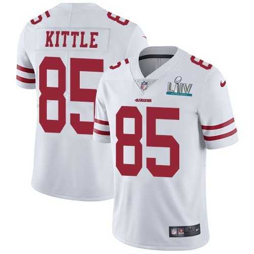 Youth Nike 49ers 85 George Kittle White 2020 Super Bowl LIV Vapor Untouchable Limited Jersey