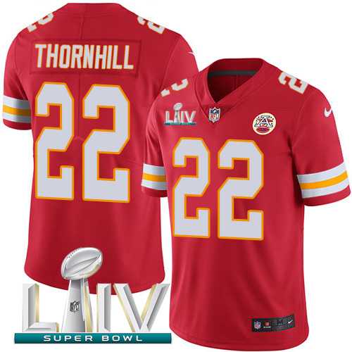 Youth Nike Chiefs 22 Juan Thornhill Red 2020 Super Bowl LIV Vapor Untouchable Limited Jersey