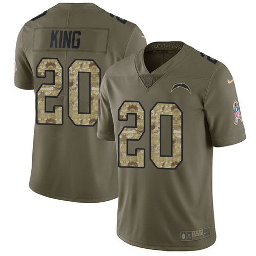 Nike Chargers 20 Desmond King Olive Camo Salute To Service Limited Jersey Dyin