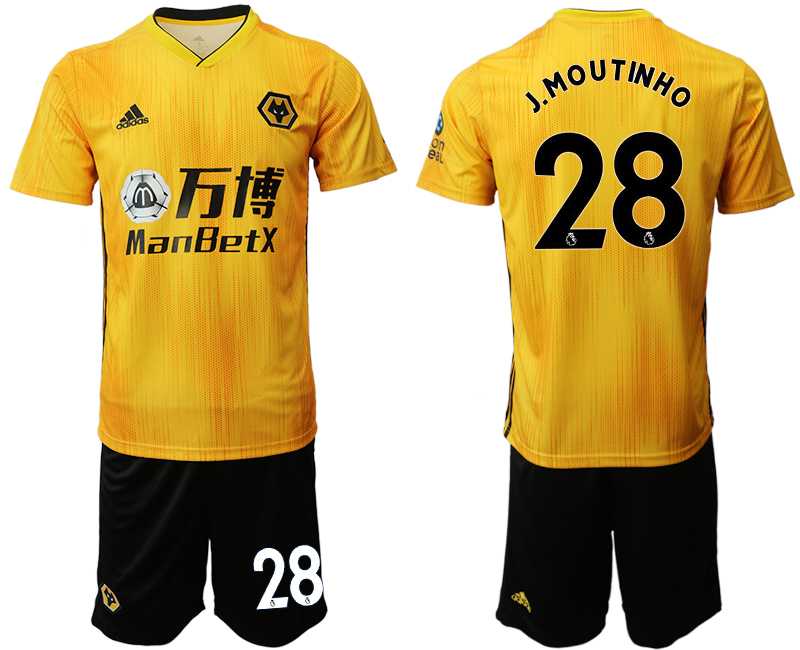 2019-20 Wolverhampton Wanderers 28 J.MOUTINH O Home Soccer Jersey