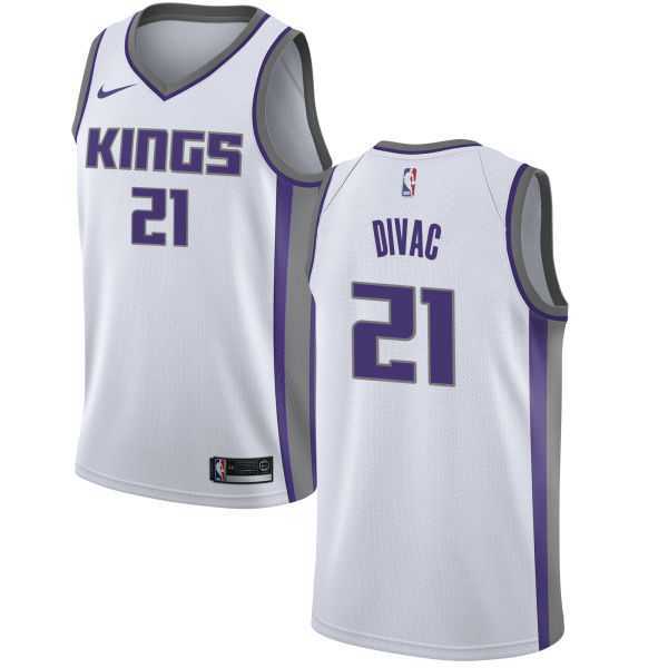 Kings 21 Vlade Divac White Nike Swingman Jersey Dzhi